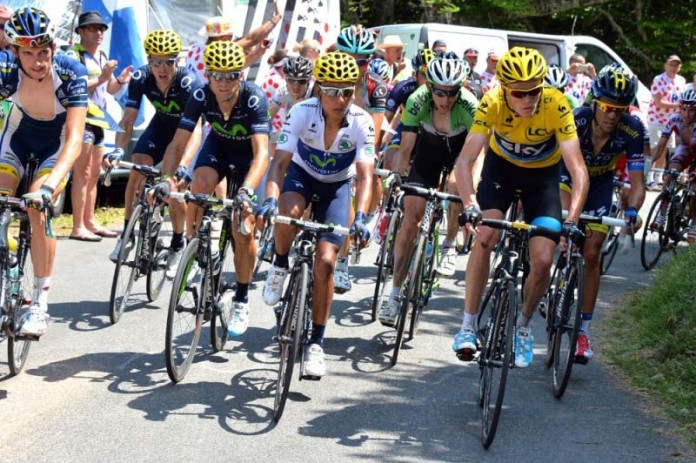 Tour de france favourites Chris Froome, Nairo Quintana and Alberto Contador