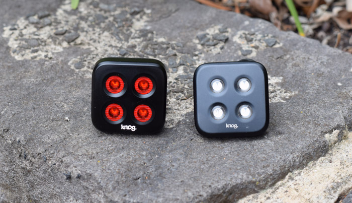 Knog Blinder - Comparison shot to the previous version, new model on the left