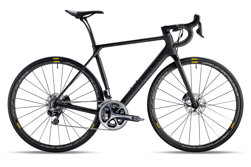 Top of the range Canyon Endurace CF SLX 9.0 SL in stealth colour