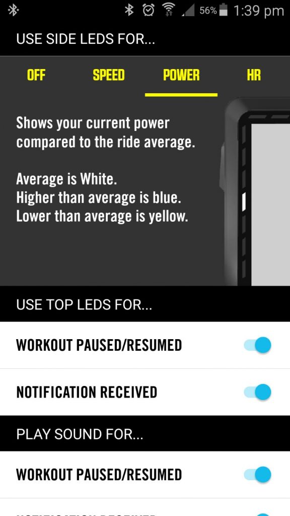 Adjust side and top LED's