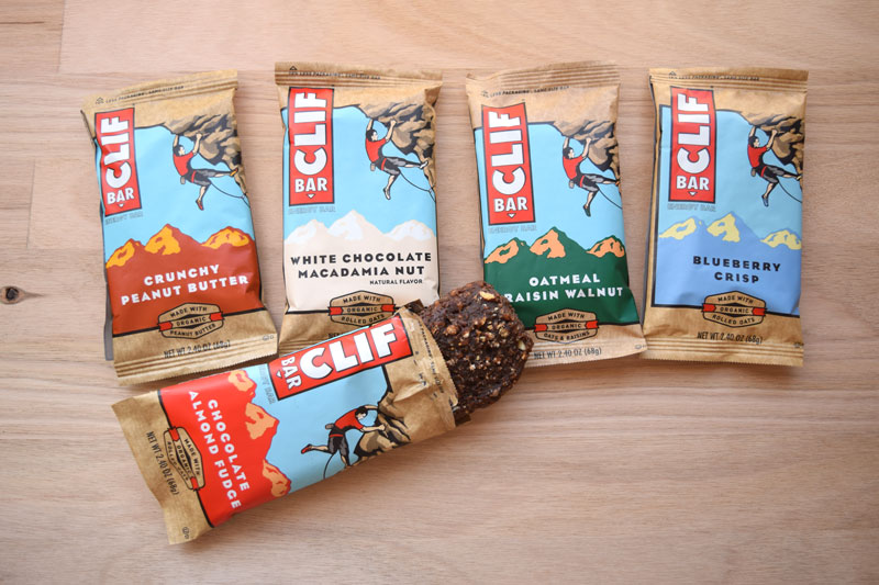 A selection of Clif Bar flavours